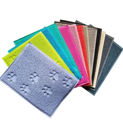 Pet Supplies Small Animals Eco-Friendly Breathable Paw Pattern Cat Litter Mat PVC Pet Mat Animal Pet Beds Accessories Hand Mat