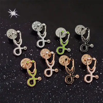 Not All Angels Have wings Some Have Stethoscopes Stethoscope Pin Badge New Arrival Alloy Doctor Nurse Stethoscope Medical Brooch