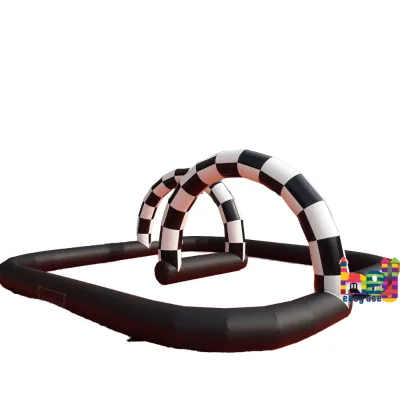 Black Inflatable Race Track Provide Safe Environment to Have Fun