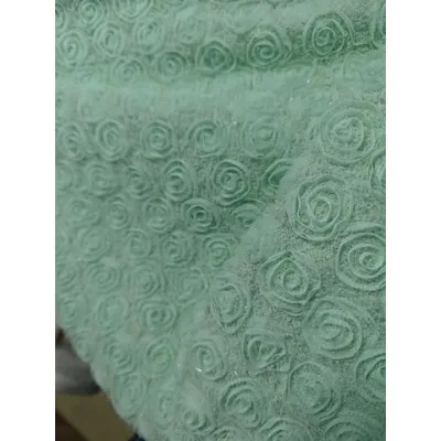 Plush fabric embroidered with rose