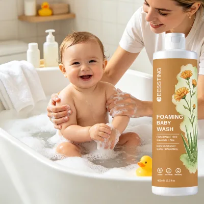 Wholesale Gentle Fragrance Free Herbal Infused Glycerine Foaming Baby Wash Protect Baby Skin Barrier Moisturizing Nourishing