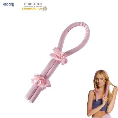 Not Heat Hair Curler Headwear Devices Kinky Flashing Roller Hair Stick 100% Silk Heatless Hair Curler Set