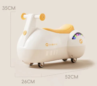 Hot Selling New Kids' Swing Car Electric Baby Peanut Twister with LED Music Light