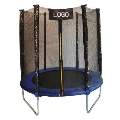 Outdoor Large 8ft Steel PP Foam Trampoline Combo with PE Sleeves Outer Net Sports & Entertainment Fitness for Kids