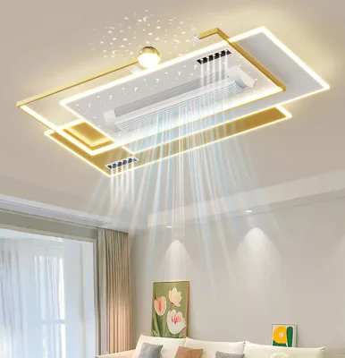 Bladeless, simple and modern fan lamp, living room , ceiling , bed suction , dining