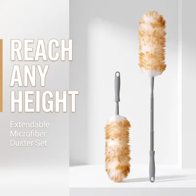 Espanadores Feather Dust Chenille Extendable Telescopic Handheld Ceiling Dusters for Room Cleaning