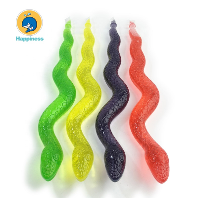 Snake Shape Fruit Flavor Jelly in Jar Packing