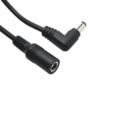 Wholesale DAJIANG DJ-0201 5.5x2.5 Audio Jack Adapter Extension Cable Black Right Angle DC Power Cable