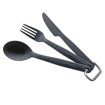 Environmentally Friendly Outdoor Camping Cookware Kitchen Utensils Cutlery Set with Knife, Fork, and Spoon