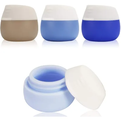 20ml Silicone Travel Containers for Toiletries,Silicone Cosmetic Cream Jar Makeup Mud Case ,Silicone Tub Travel TSA Container