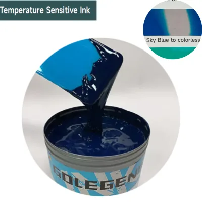 Sky Blue to Colorless Thermochromic Ink | Temperature Sensitive Offset Ink for Printing, Labels, and Brand Protection