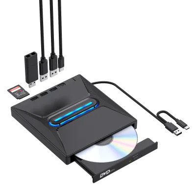 USB 3.0 Multi-Function External Optical Drive for Mobile CD/DVD Recorder SD Card USB Flash Electronic Accessories for Laptops