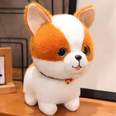 Cute Standing Corgi Puppy Doll Comfortable Simulation Kitten Rag Doll for Children for Weddings PP Filling Material Bear Type
