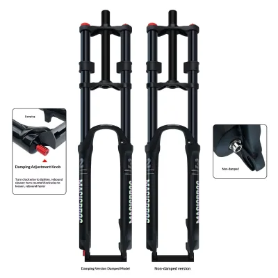 Mountain Bike Dual-Shoulder Alloy Air Fork 27.5 Inch QR Axle 28.6mm Stanchions Adjustable Damping 150mm Travel Fork