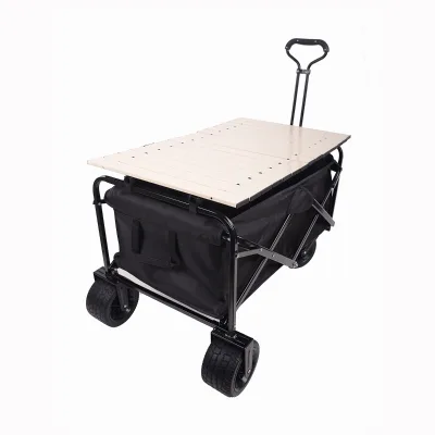 Baby Wagon Stroller Beach Trolley Cart Camping Folding Wagon Picnic Shopping Wagon Stroller Garden Carts with Table