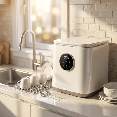 Desktop High Temperature Washing Drying Disinfection Countertop Mobile Dishwasher Convenient Dishwasher for Daily Use NHD01011
