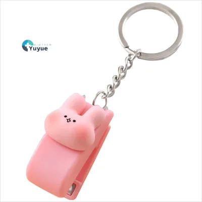Portable & Adorable Mini Manual Stapler Metal & Plastic Keychain Office Accessory
