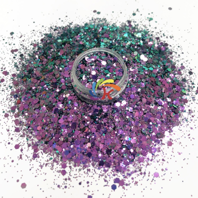 2oz Bag Packing Polyester Change Color Glitter Color Shifting Chunky Glitter