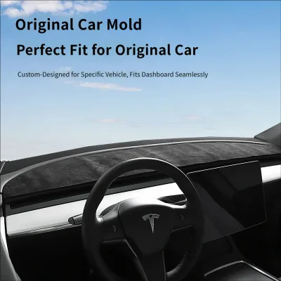 Suede Dashboard Mat Fit Car Interior Accessories for Refreshed Y/3 Anti Glare Anti-UV Heat Insulation Dash Cover Sunshade