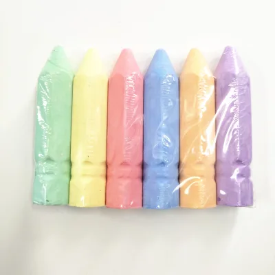 Non Toxic Eco Friendly Dustless Big Painting Sidewalk School Chalk Washable 60Pcs Color Gym Chalk