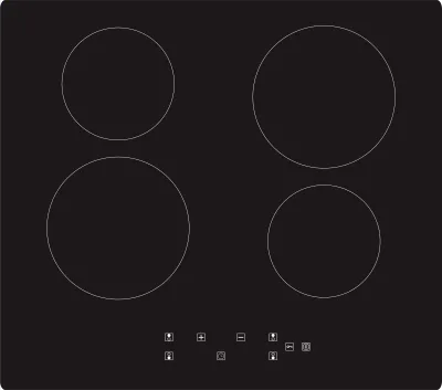 Black Square Four Ceramic Cooktop Electric Ceramic Induction Cooker