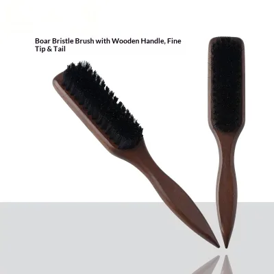 Sturdy Wooden Handle Styling Beard Brush Pointed Tail Comb for Long Term Barber Shop and Household Use