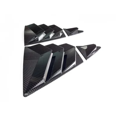 FUXINGTAI ABS Carbon Fiber Black Rear Window Shutters Windows New Exterior Car Accessories Decorative for Toyota Levin 2019