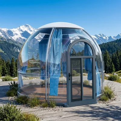 Clear Polycarbonate Glamping Dome - Premium Quality - Fire Retardant - Anti-UV Coating