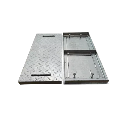 Outdoor Zinc-Plated Galvanized Steel Grating for Manhole Cover Driveway Staircase Bearing Bar Grid Serrated Surface Walkways