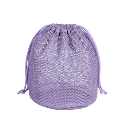 Colorful Drawstring Cosmetic Pouch Portable Makeup Key Canvas Storage Bag Wholesale Dust Bag Mesh Bag for Travel