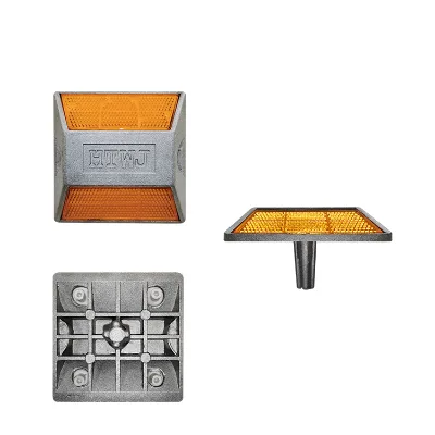 Exceptional Quality Aluminium Road Stud Double-Sided Reflective 100*100mm Traffic Warning Product