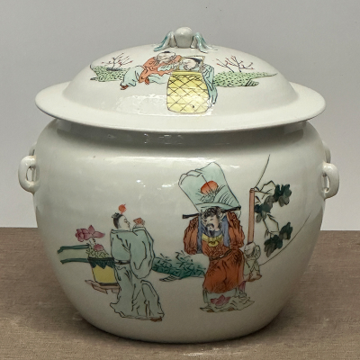 Vintage Studio Pottery Lidded Jar Beautifully Stoneware Ceramic Jars with Lid Rustic Farmhouse Decor