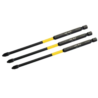 High Quality Taiwan S2 Alloy Steel Impact Torsion Screwdriver Bit Environmentally Best 65MM 100MM 150MM PZ2 PH2 12MM Plain OEM