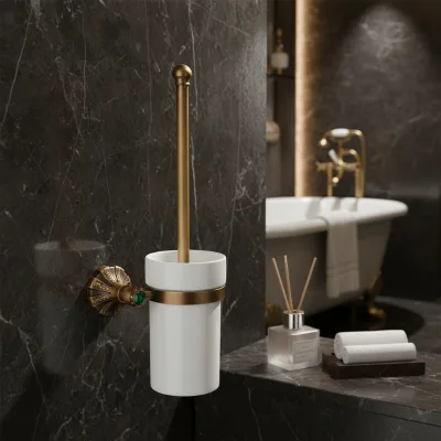 Antique Brass Toilet Brush Holders European Style Bathroom Accessories for Toilet Brush XR0317
