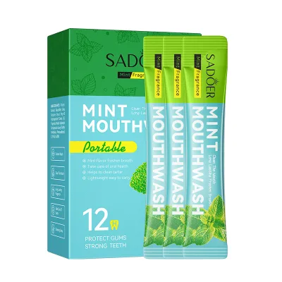 Pocket Packs Cleaning Oral Care Fresh Popular Travel Customized Portable Peach Mint Lemon Mouthwash