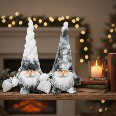 Factory Price Christmas Home Decorating Polyester Nordic Fashion Gnomes Gifts Doll Nordic Grey Soft Plush Christmas Santa Claus