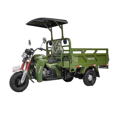 China 3 Wheel Ghana Motor Heavy Loader Customization 200cc 250cc Motorcycles Motorized Tricycles Closed Cabin Motor Tricycle
