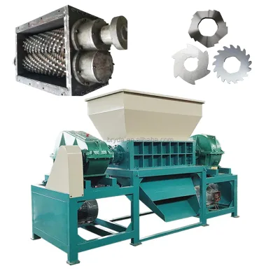 BRD Model 800 Twin Shaft 37kW Industrial Waste Processor for Aluminum & Copper Processing Mixed Construction Recycling Materials