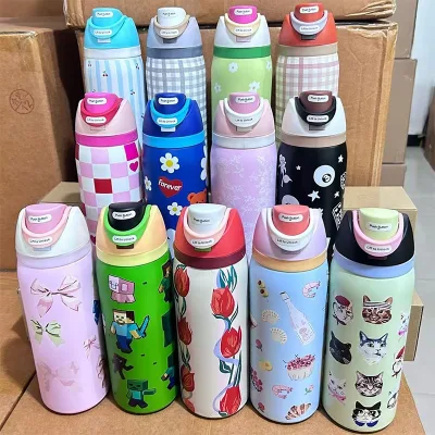 304 Stainless Steel Large-Capacity Double-Layer Vacuum Insulated Sports Water Bottle with Strap