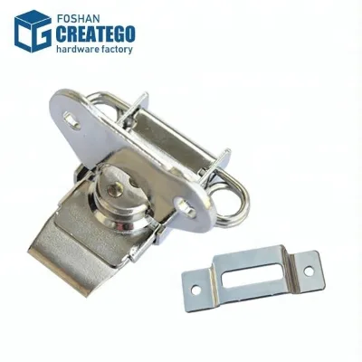 Rotary Butterfly Latch & Chrome Lock-Luxury Classic Eco-Friendly Durable Twist Turn Hardware for Wide Cases & Bags