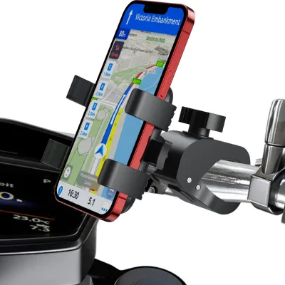 Motorcycle & Bike Phone Mount | Handlebar Phone Holder for Bikes, Bicycles, Scooter, ATV | Fits: iPhone 11, XR, X, XS, 8, 8 Plus