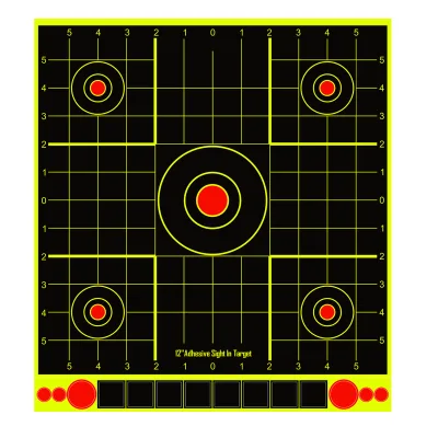 Yellow Adhesive Multi Target Shooting Stickers for Archery  Dart Practice Grid Scale Reactive Bullseye Dots Outdoor