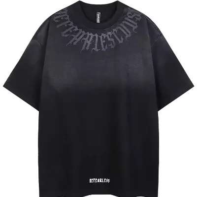 Custom Logo Oversized Heavy Cotton Men's T-Shirts Graphic High Quality Puff Print Heavyweight Vintage t Shirt