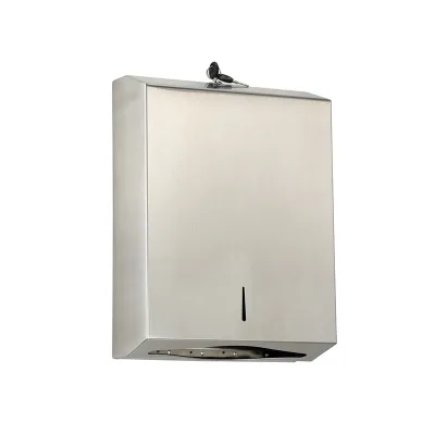 Commercial Washroom Accessories Wall Mounted Satin Finish SUS304  Stainless Steel Supply Bin for Folder Paper Towels