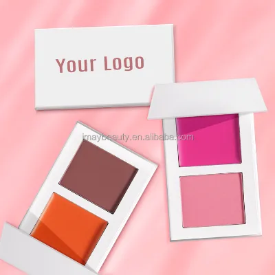 High Quality Matte Highlighter Blush Palette Waterproof Dual Colour Long-Lasting Mineral Make-Up Customizable Anti-Sweat Formula