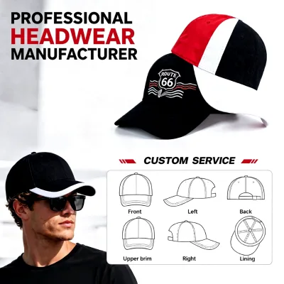 Wholesale Trade Printed logo Embroidered Color Baseball Cap Blocked Hardtop Trucker Caps