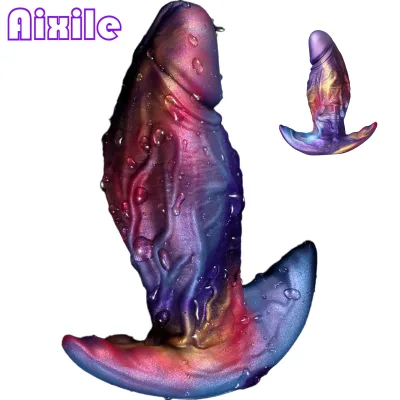 Anal Plug Wearable T-Shaped Base G Spot Clitoral Vagina Anal Toy Trainer for Women Men Couples Monster Dildo Adult Sex Toy