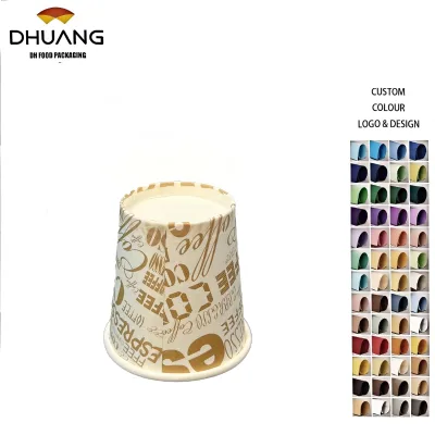 Disposable White Paper Coffee Cups Hot/Cold Beverage Drinking Cups for Parties Picnics Travel Events Coffee Cup