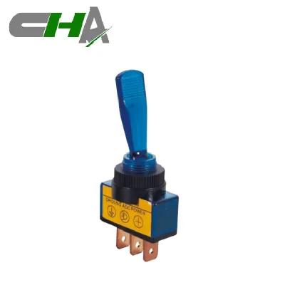 ASW-13D ON-OFF SPST 2 Way 3 Pin Long Handle Blue Toggle Switch Brass Toggle Switch