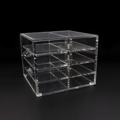 Portable Lash Organizer Box Acrylic Makeup Eyelash Storage Case for Travel